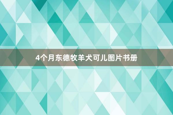 4个月东德牧羊犬可儿图片书册